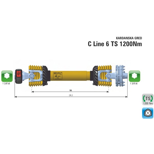 KARDAN C6 TS 1200Nm kk660(950)