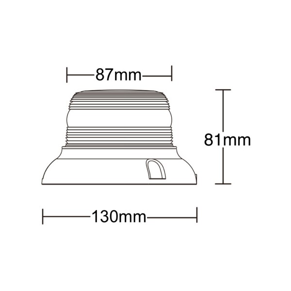 LUČ ROTACIJSKA 12-24V  MAGNETNA 130mm