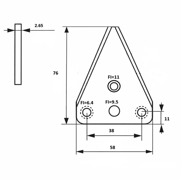 NOŽ KOSE ESM TWIST Z GOBICO L=76 x 58mm