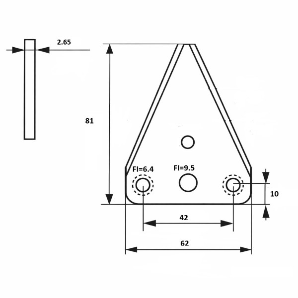 NOŽ KOSE ESM TWIST L=81 X 62 mm