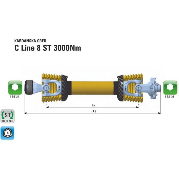 KARDAN C8 ST 3500Nm kk660(960) VRT.BRANA