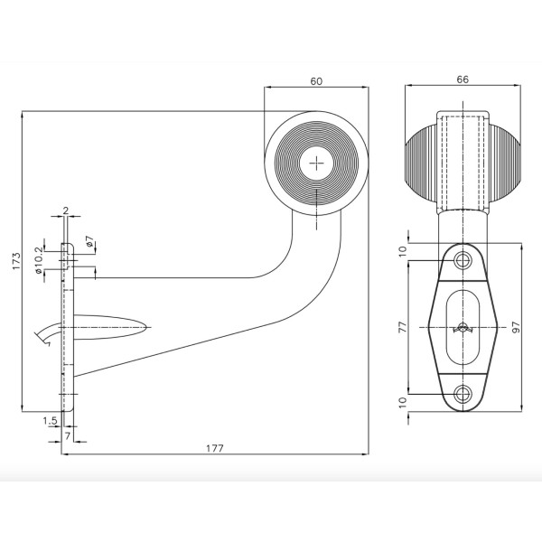 POZICIJSKA LUČ NA NOSILCU - KOTNA / LED