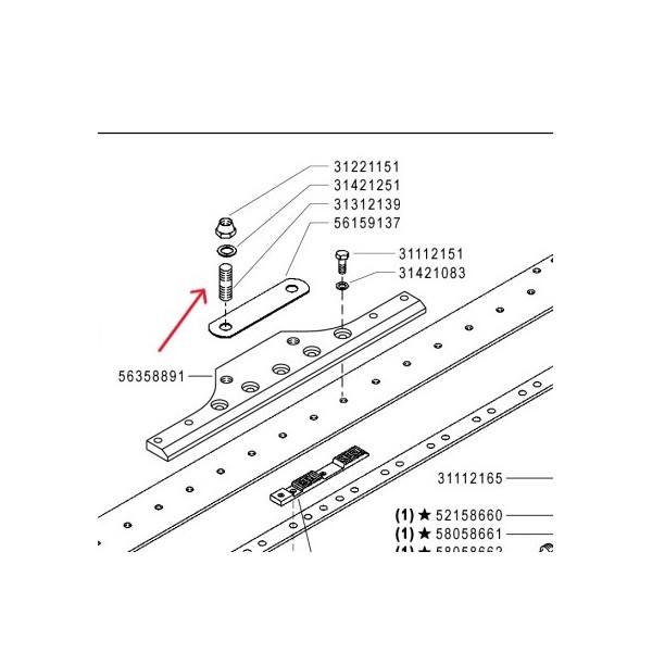 VIJAK STEBELNI GREBENA BCS EUROPA M14X1.5X44 KOMPLET