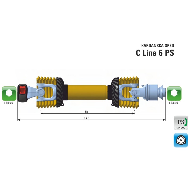 KARDAN C6 DZ ST 2700Nm kk1210(1610) DVOJNI ZGLOB