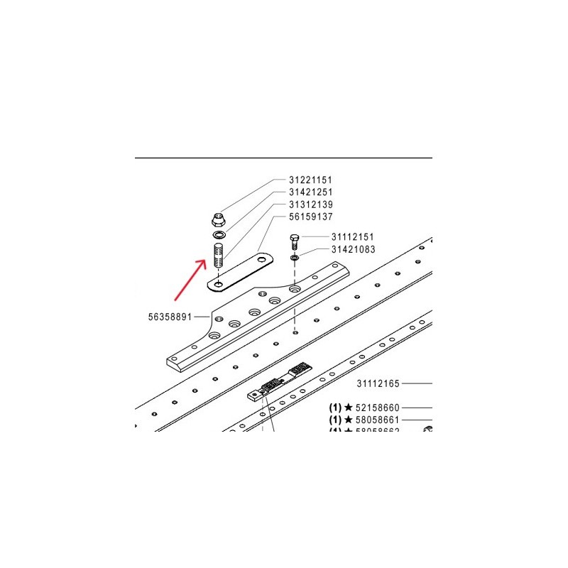 VIJAK STEBELNI GREBENA BCS EUROPA M14X1.5X44 KOMPLET