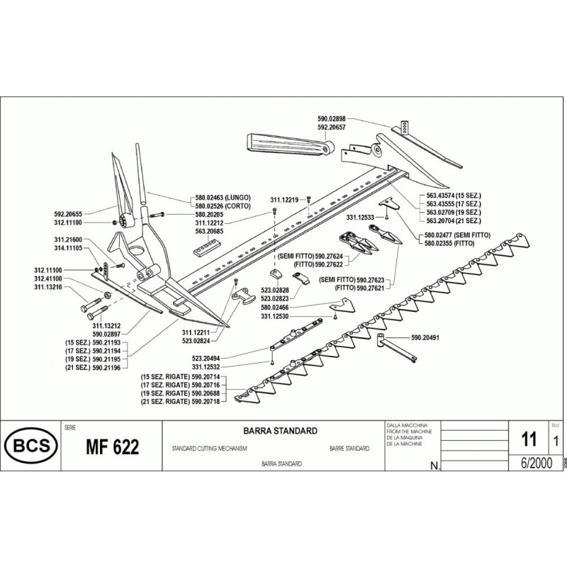 KOSILNI GREBEN ZA KOSILNICO BCS 622 140CM 