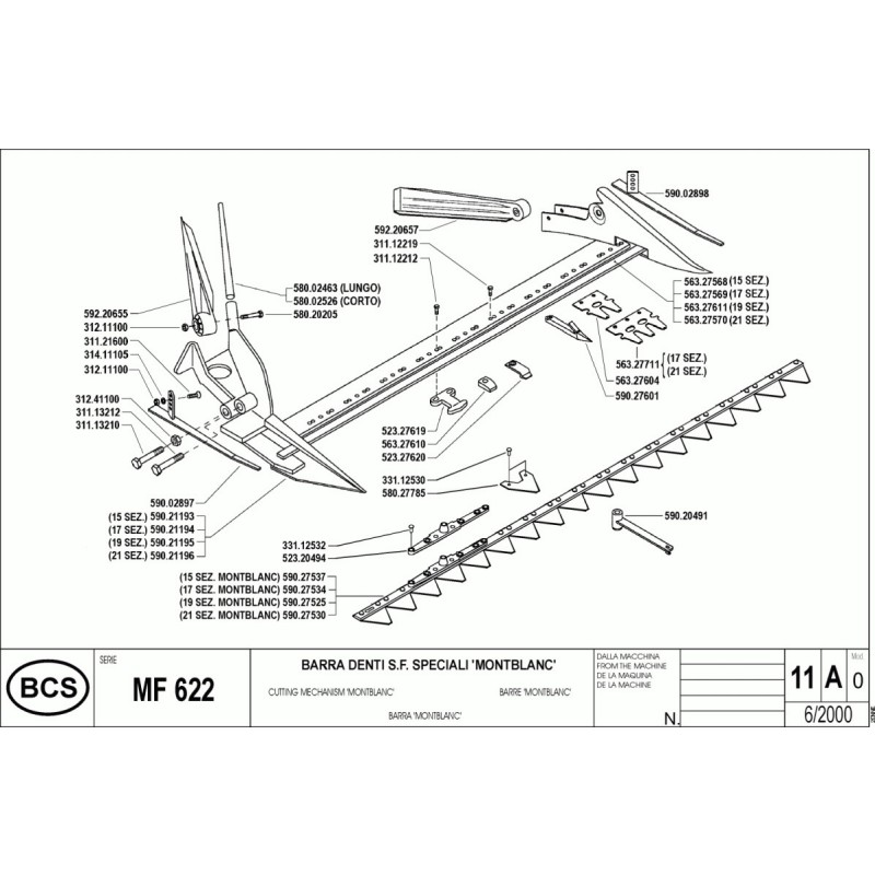 KOSILNI GREBEN ZA KOSILNICO BCS 622 127CM 