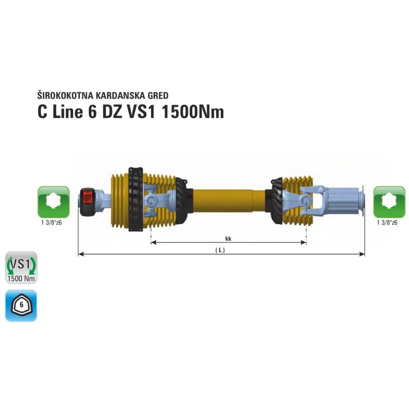 KARDAN C6 DZ VS1 1500Nm kk1010(1500)