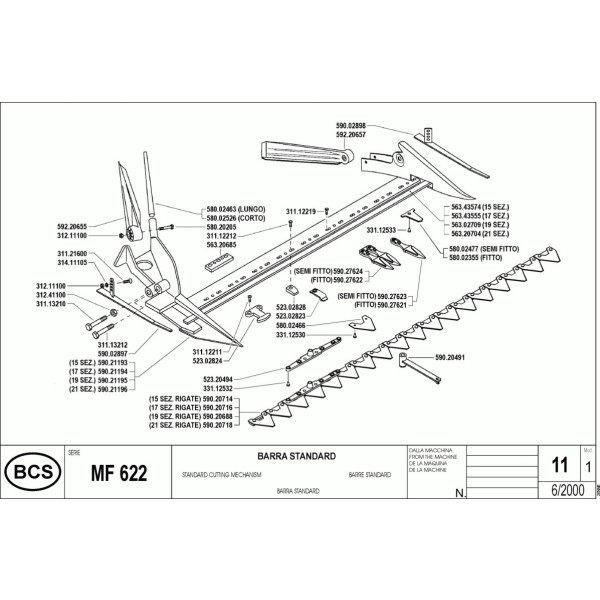 KOSILNI GREBEN ZA KOSILNICO BCS 622 127CM 