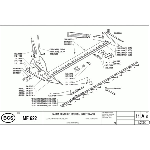 KOSILNI GREBEN ZA KOSILNICO BCS 622 127CM 