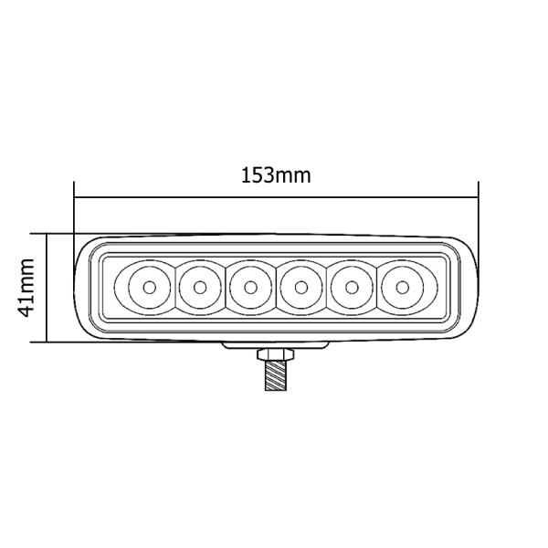 ŽAROMET DELOVNI LED OGLATI 153X41 18W