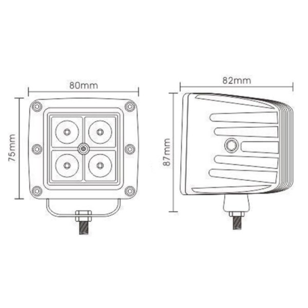 ŽAROMET DELOVNI LED FI=82X74 18W  12-28V