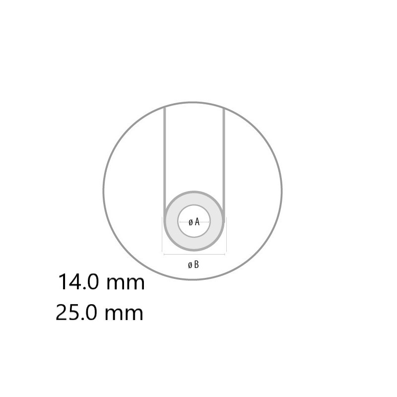 CEV MLEČNA 14X25 ČRNA - NA METRE