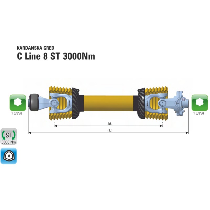 KARDAN C8 ST 3500Nm kk660(960) VRT.BRANA