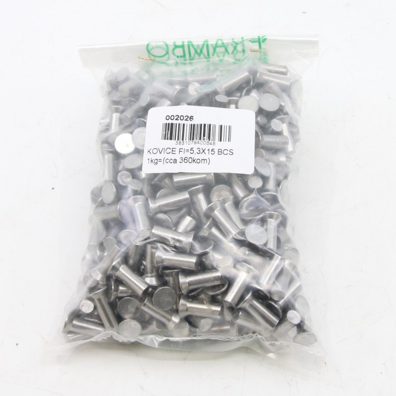 KOVICE FI=5,3X15 BCS  1kg=(cca 360kom)