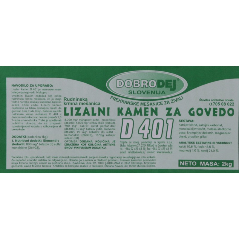 DOBROD. L.KAMEN ZA GOVEDO 2KG