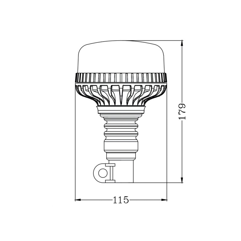 LUČ ROTACIJSKA NATIČNA LED 12V