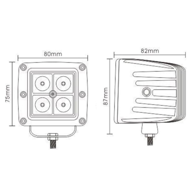 ŽAROMET DELOVNI LED FI=82X74 18W  12-28V